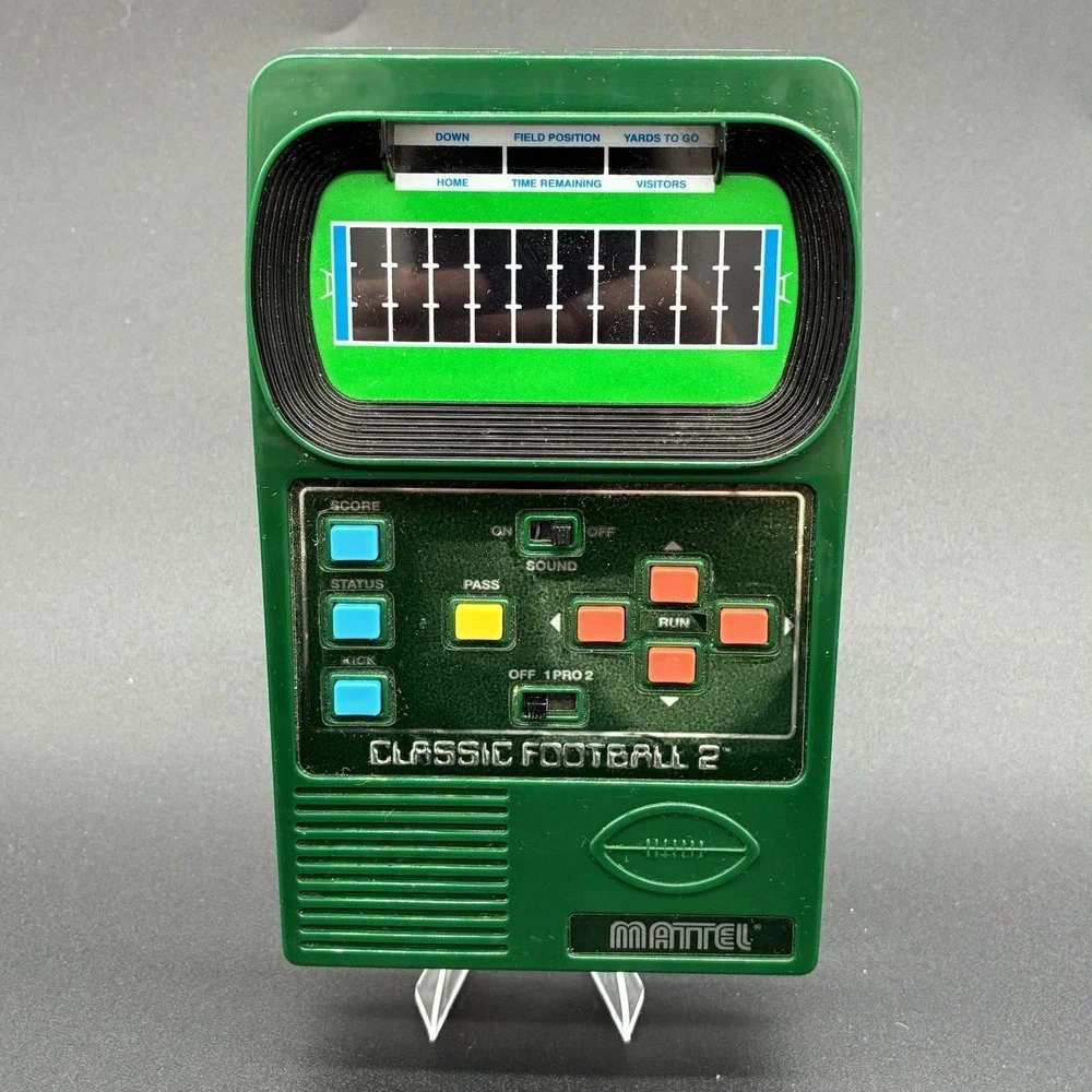 Mattel Classic Football 2 Sports Handheld Electronic Game 2002 Tested Working